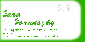 sara horanszky business card